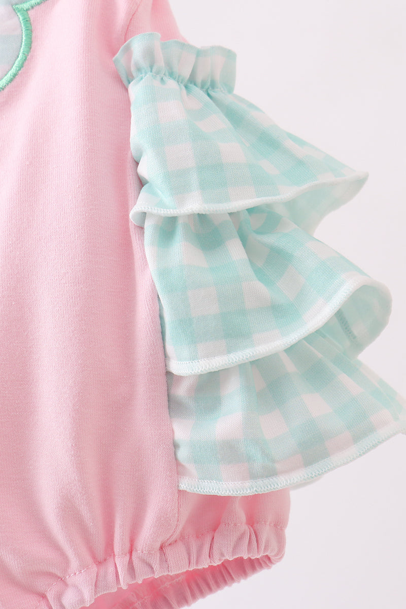Abby & Evie
PINK STRAWBERRY APPLIQUE KNIT BUBBLE