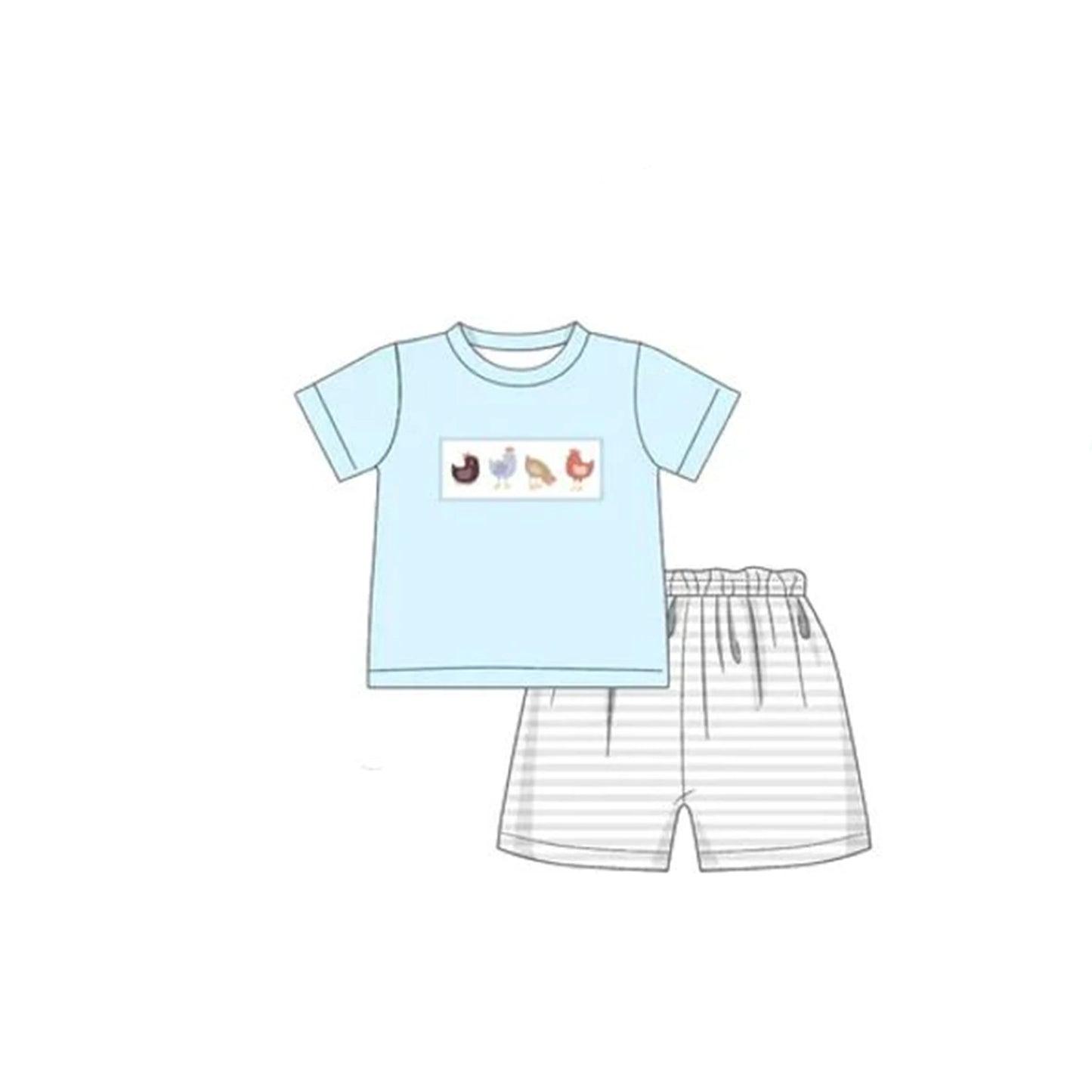 Chicken Print Sibling Sets