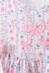 Abby & Evie
PINK FLORAL APPLIQUE BOW BLOOMER SET