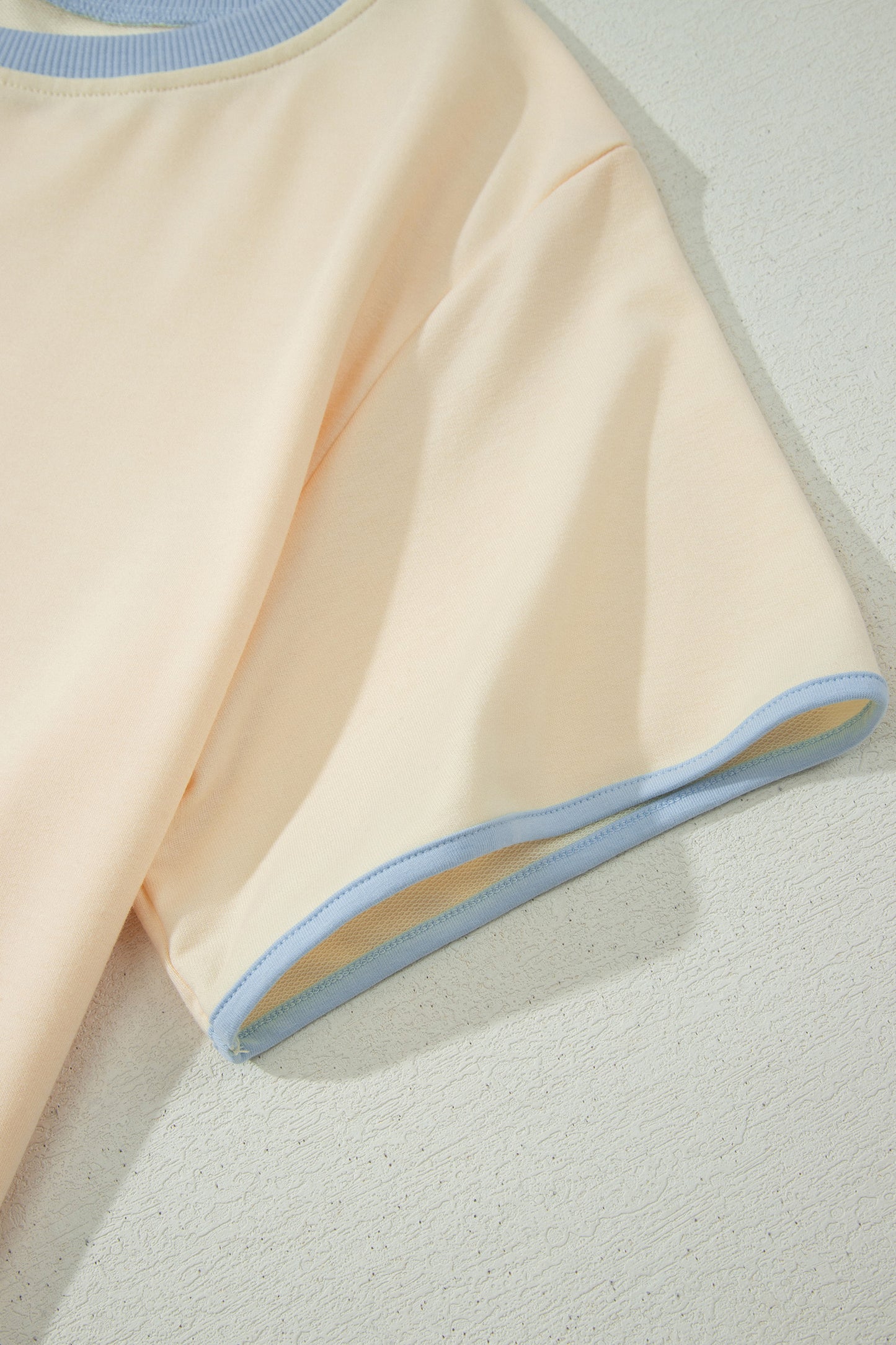 Colorblock Edge Drop Shoulder T Shirt and Skort 2Pcs Set