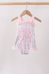 Abby & Evie
PINK FLORAL BOW APPLIQUE BOW BUBBLE