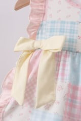 Abby & Evie
PINK FLORAL PRINT CHECKERED BLOOMER SET