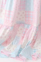 Abby & Evie
PINK PATCHWORK FLORAL TIERED DRESS for mom