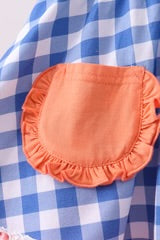 Abby & Evie Premium
SAGE STRAWBERRY EMBROIDERY RUFFLE GINGHAM BLOOMER SET