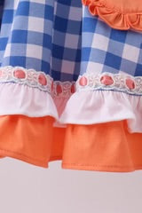 Abby & Evie Premium
SAGE STRAWBERRY EMBROIDERY RUFFLE GINGHAM BLOOMER SET