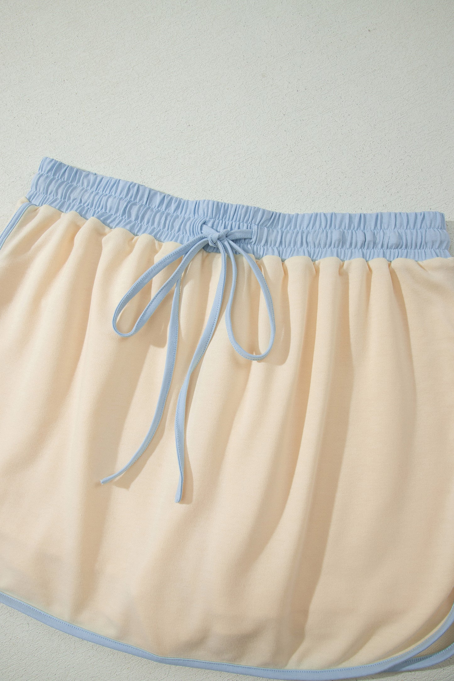 Colorblock Edge Drop Shoulder T Shirt and Skort 2Pcs Set