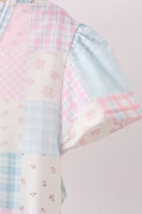 Abby & Evie
PINK PATCHWORK FLORAL TIERED DRESS for mom