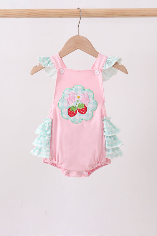 Abby & Evie
PINK STRAWBERRY APPLIQUE KNIT BUBBLE