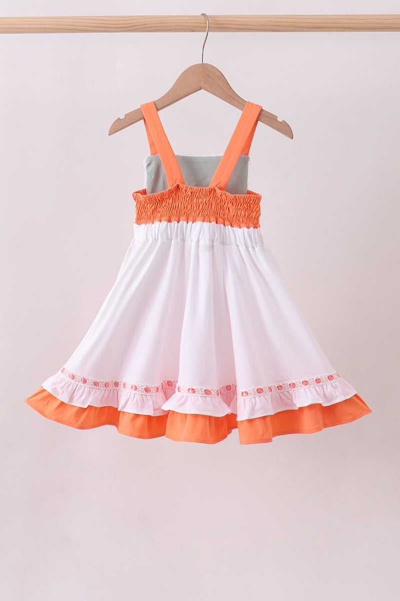 Abby & Evie Premium
SAGE STRAWBERRY EMBROIDERY RUFFLE DRESS