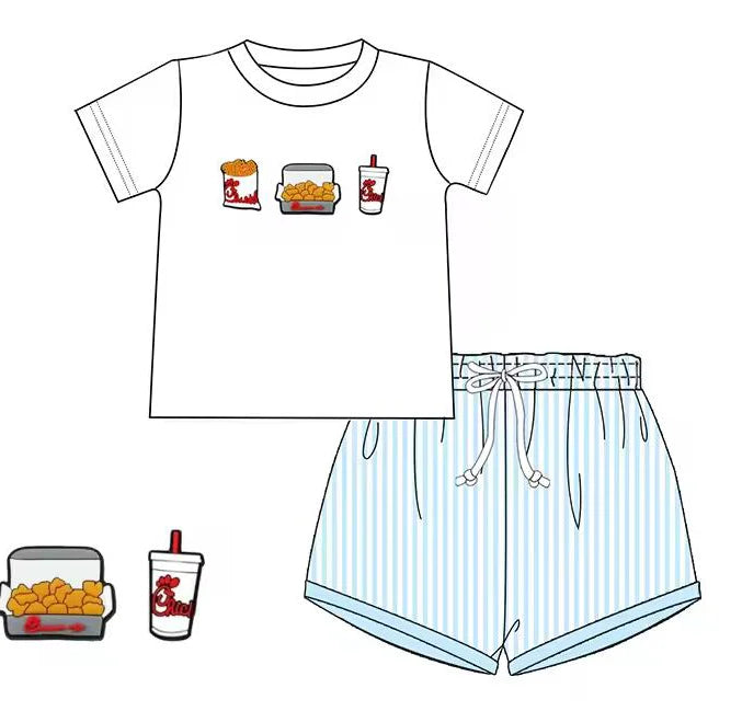 Boutique children's set Chicken print