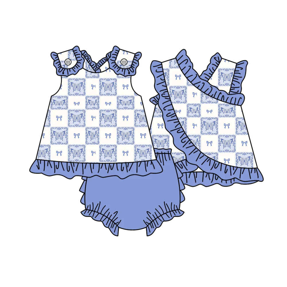 Summer Back Cross Design Bloomer Sets