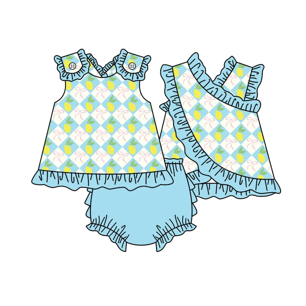 Summer Back Cross Design Bloomer Sets