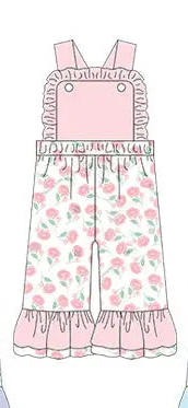 Floral Print Overalls