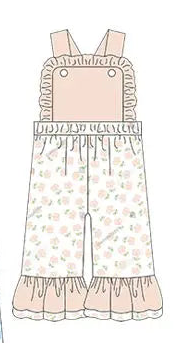 Floral Print Overalls