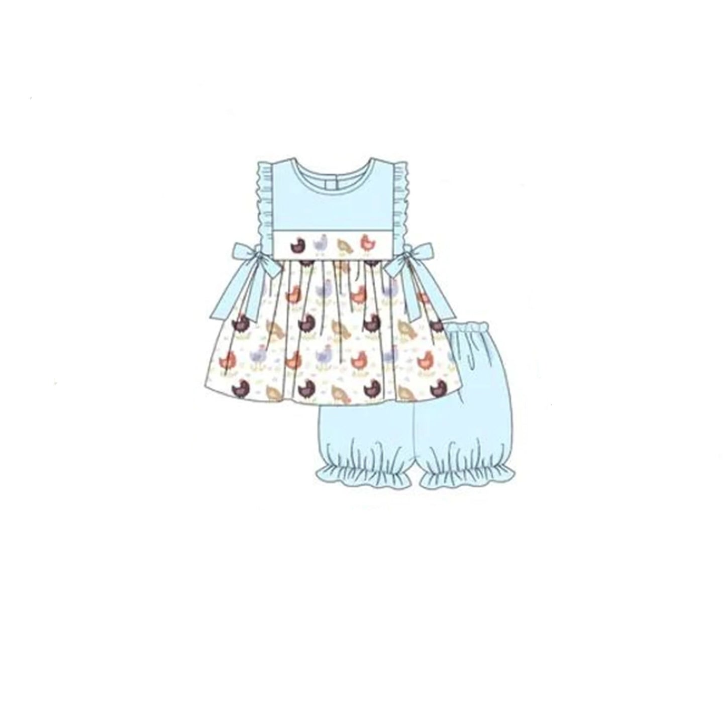 Chicken Print Sibling Sets
