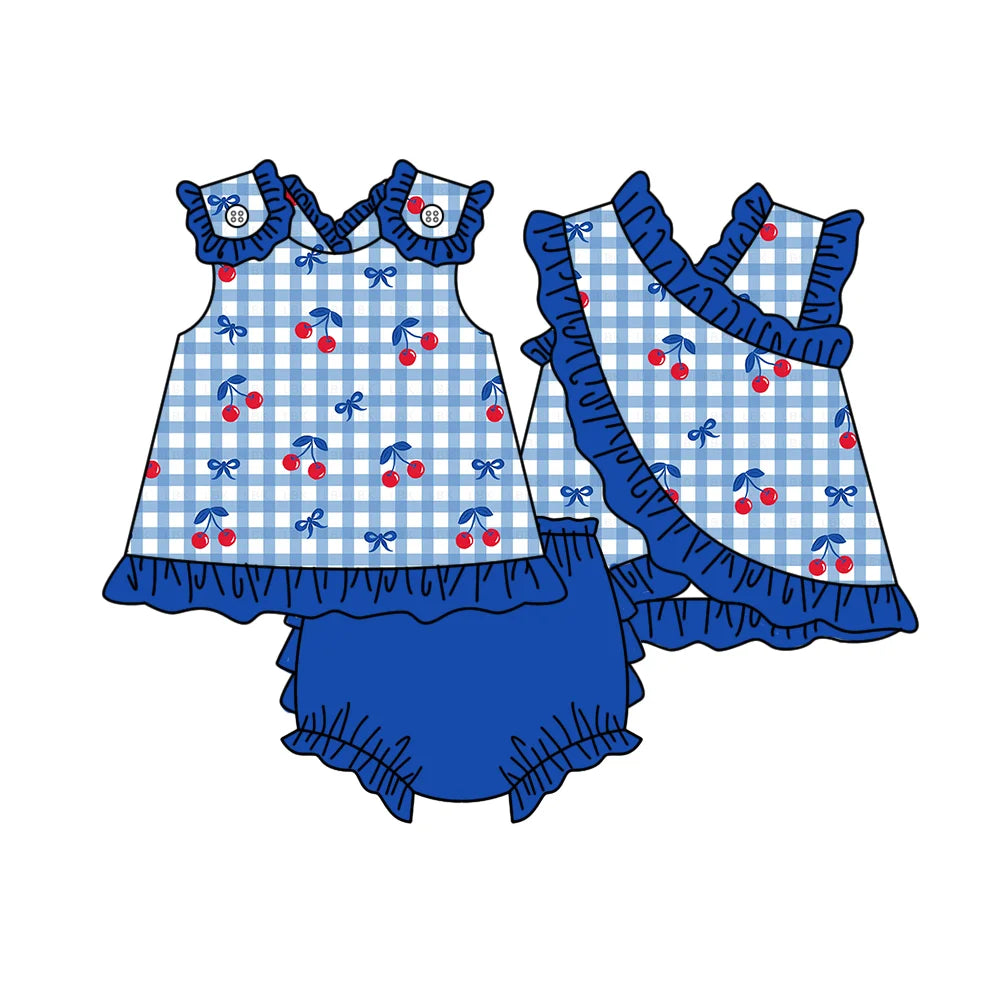 Summer Back Cross Design Bloomer Sets
