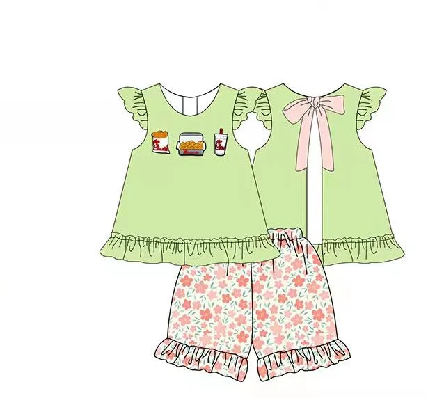 Boutique children's set Chicken print