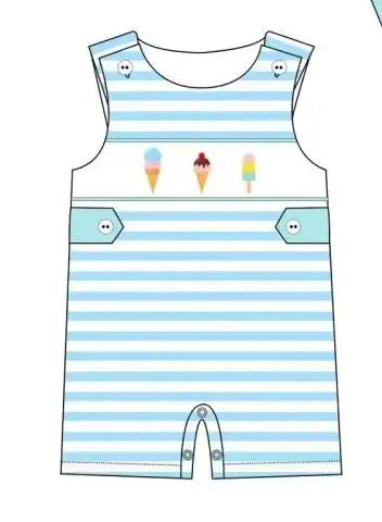 Ice Cream Leopard and stripe  sibling sets