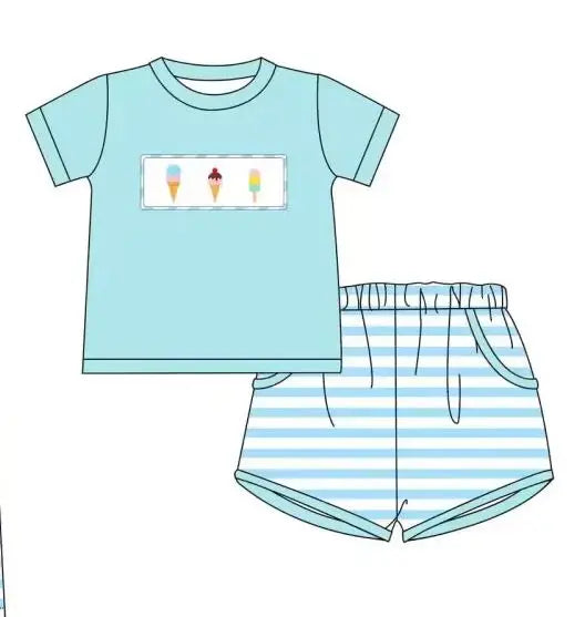 Ice Cream Leopard and stripe  sibling sets