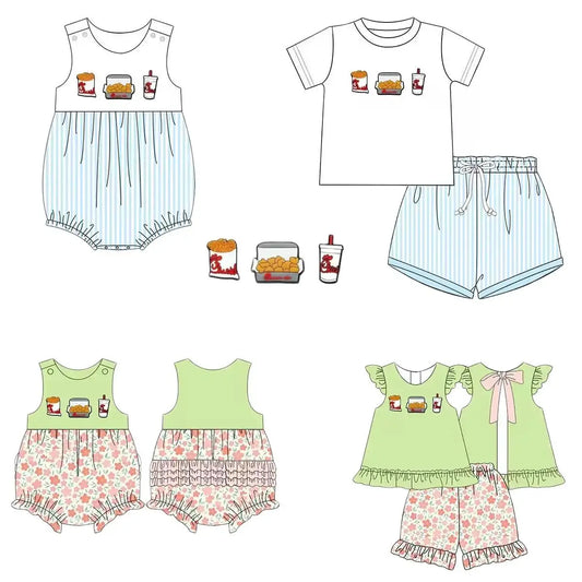 Boutique children's set Chicken print