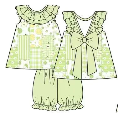 Patchwork floral sibling set
