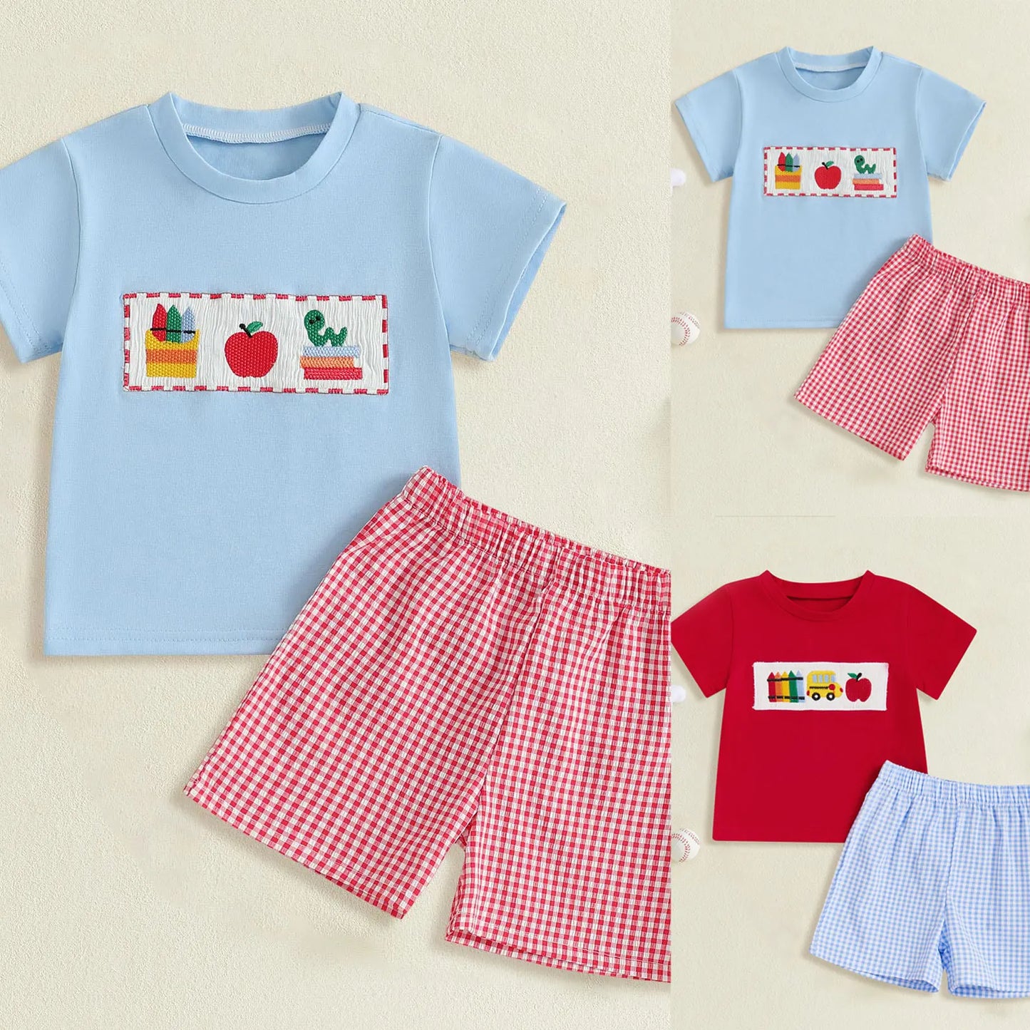 Boys Back to school short sets