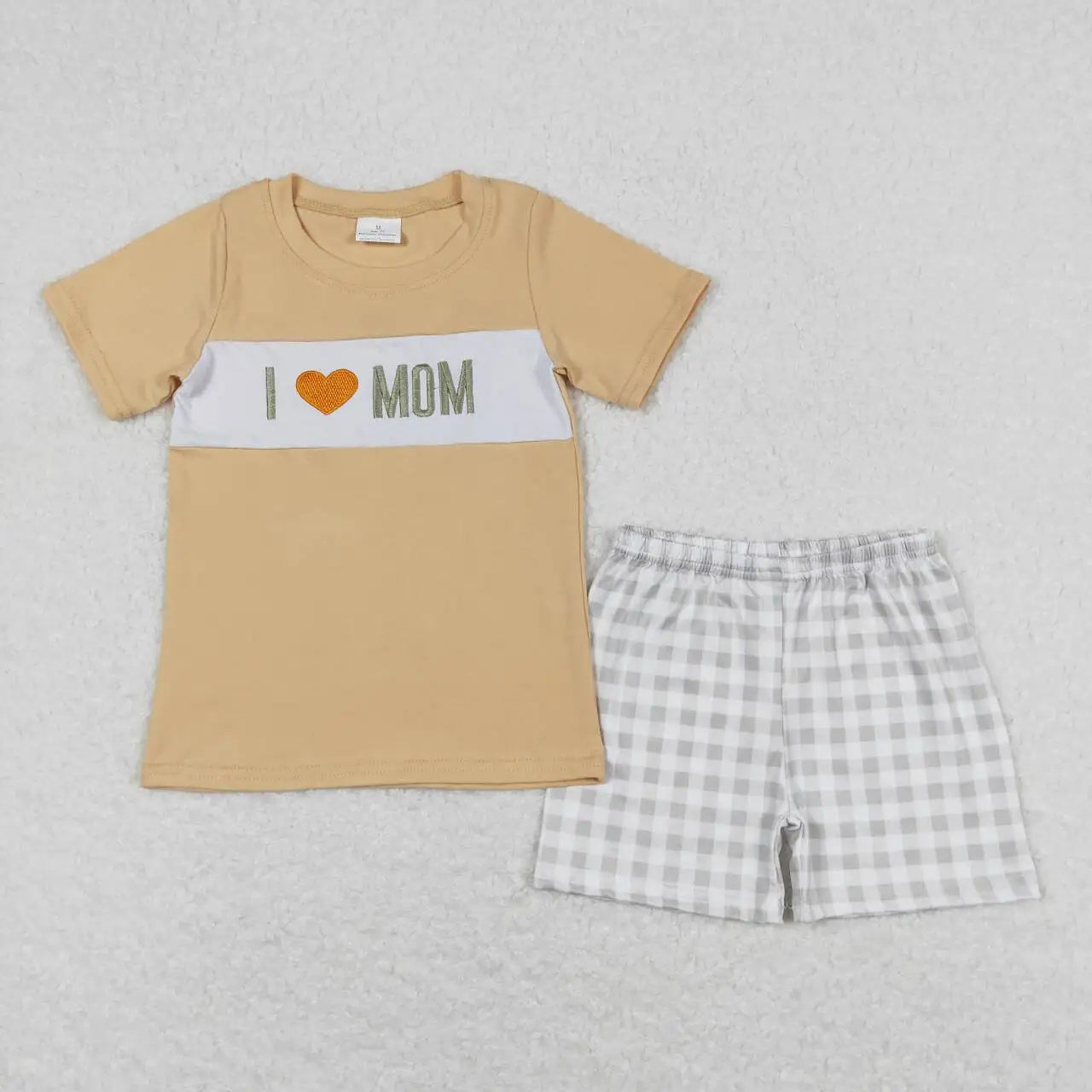 Kids Sibling Clothing Match Boys Girls Summer Outfits I Love Mom Embroidery Baby Girls Clothes Dress Boutique Infant Baby Romper