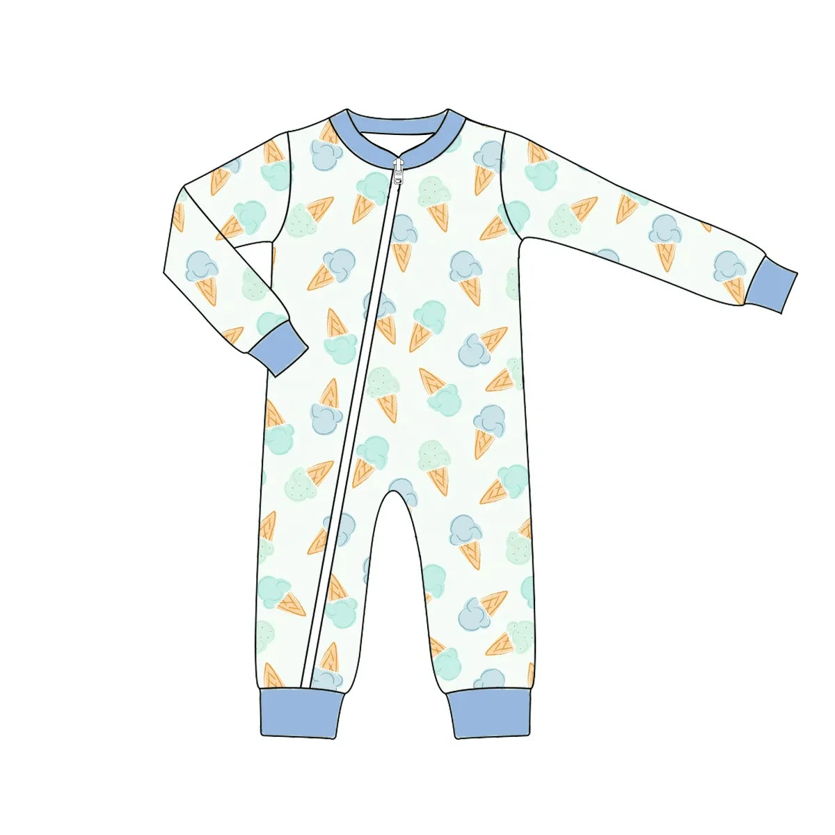 Ice-Cream cone printed sibling sets