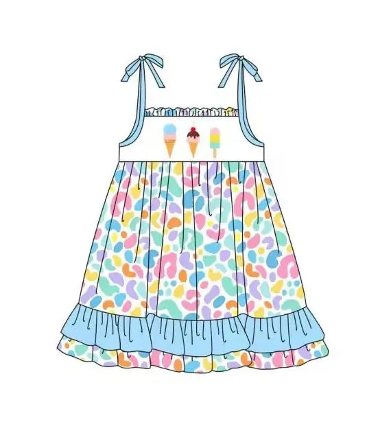 Ice Cream Leopard and stripe  sibling sets