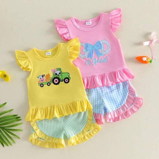 Girls 2 Piece Clothes Sets