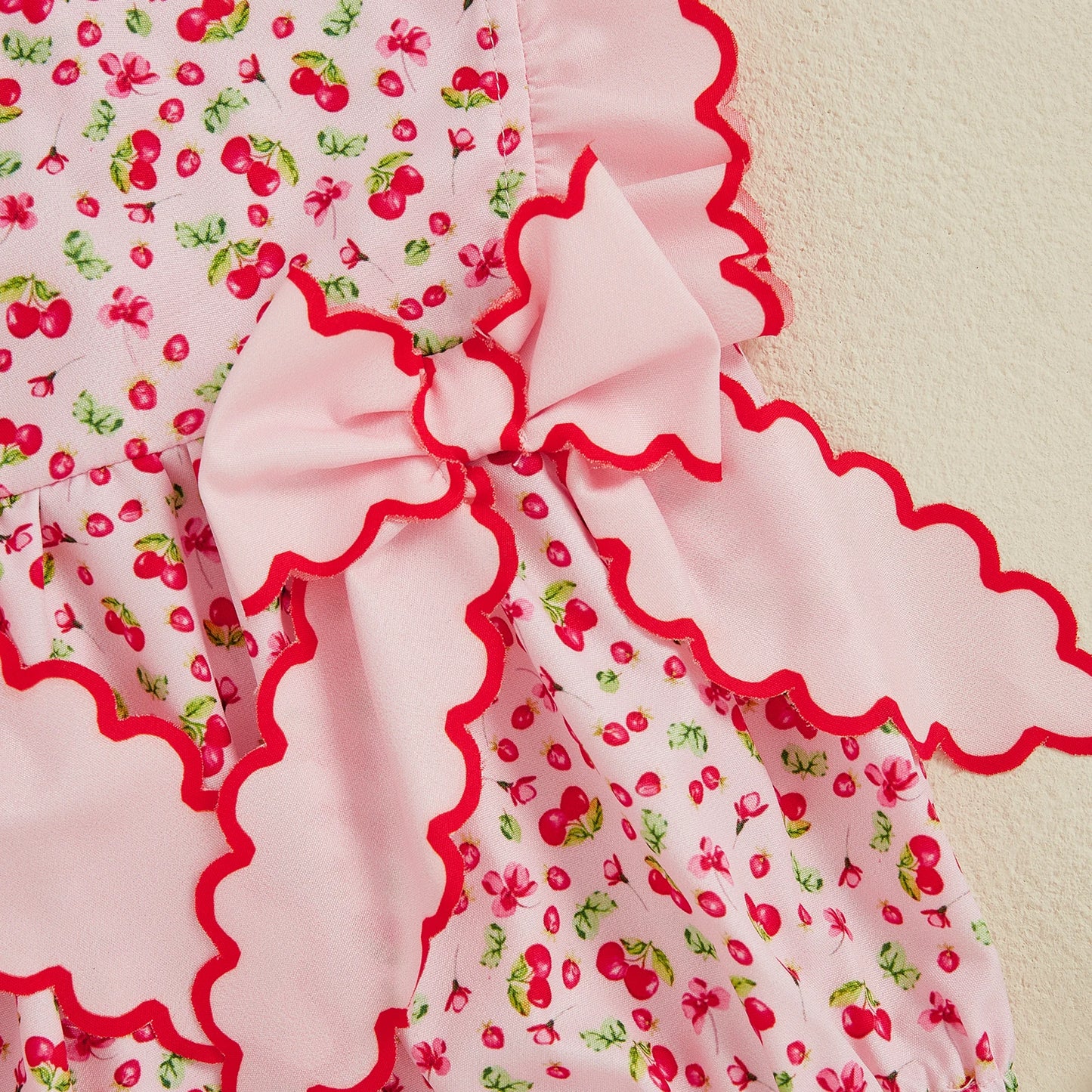 Toddler Baby Girl Cherry Print Bodysuit Casual Sleeveless Romper Newborn Cotton Playsuit 0-18 Months Children Overall