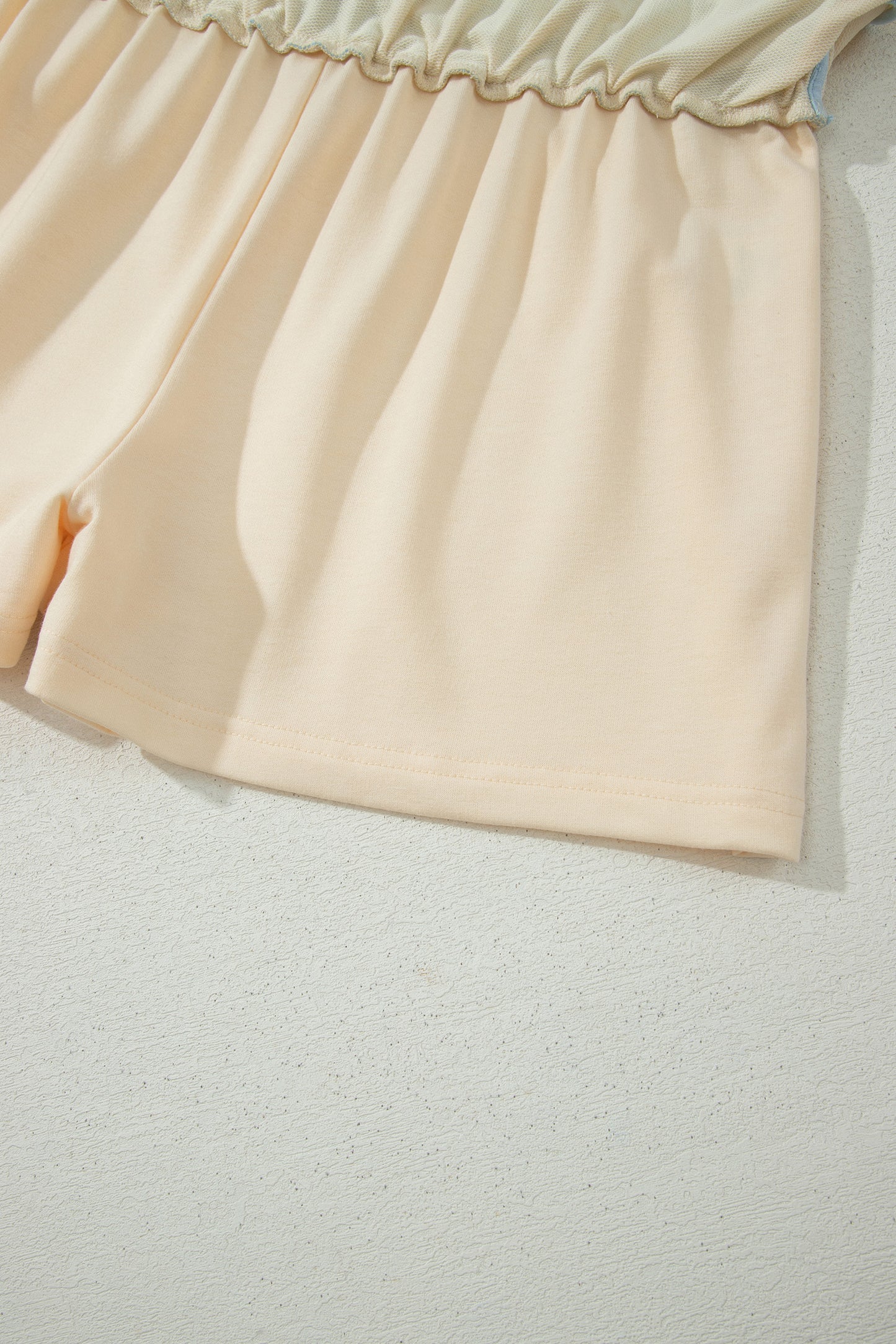 Colorblock Edge Drop Shoulder T Shirt and Skort 2Pcs Set